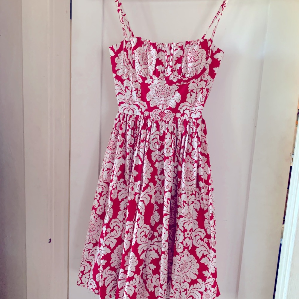 Bernie Dexter Paris Dress Red Damask Small
